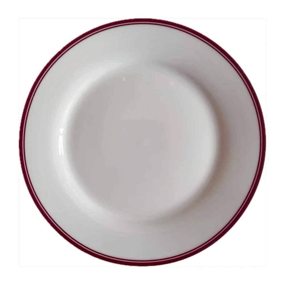 BOGO Williams Sonoma Dinner Plates with Red Trim